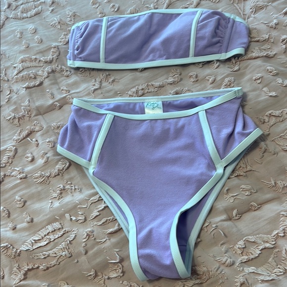Kona Sol Other - Lavender Kona Sol Bikini Set with white Trim Size Small
